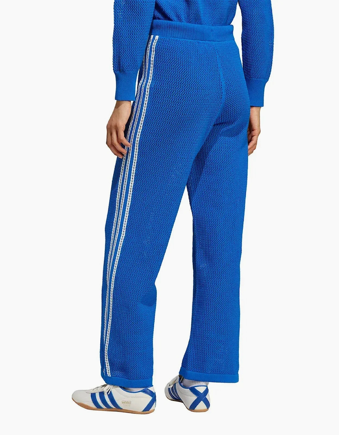 Adidas Originals Womens Premium Crochet Track Pants Blue