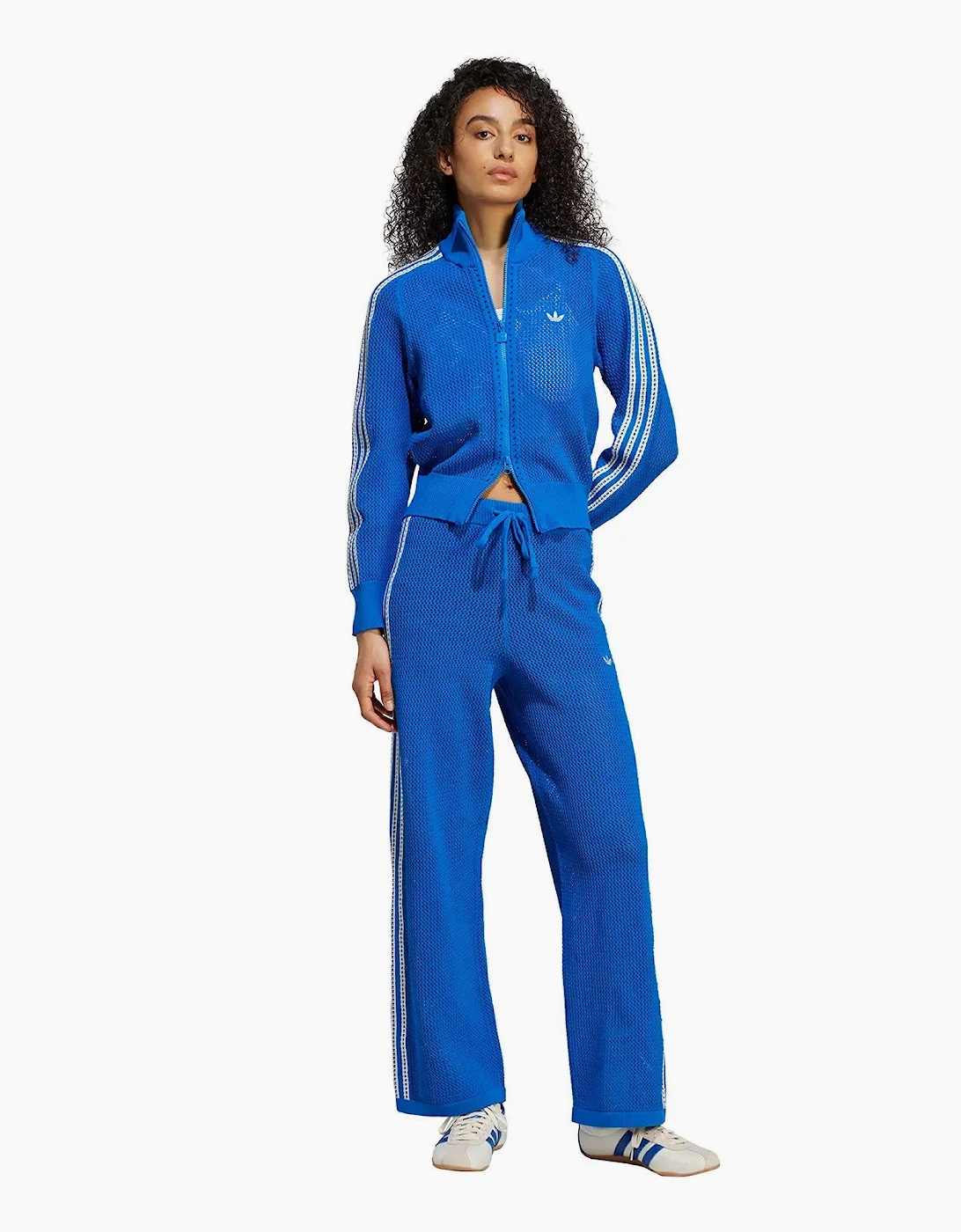 Adidas Originals Womens Premium Crochet Track Pants Blue
