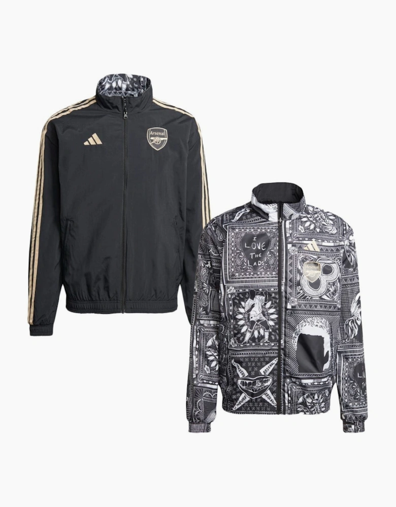 Adidas Arsenal x Ian Wright Mens Reversible Anthem Jacket