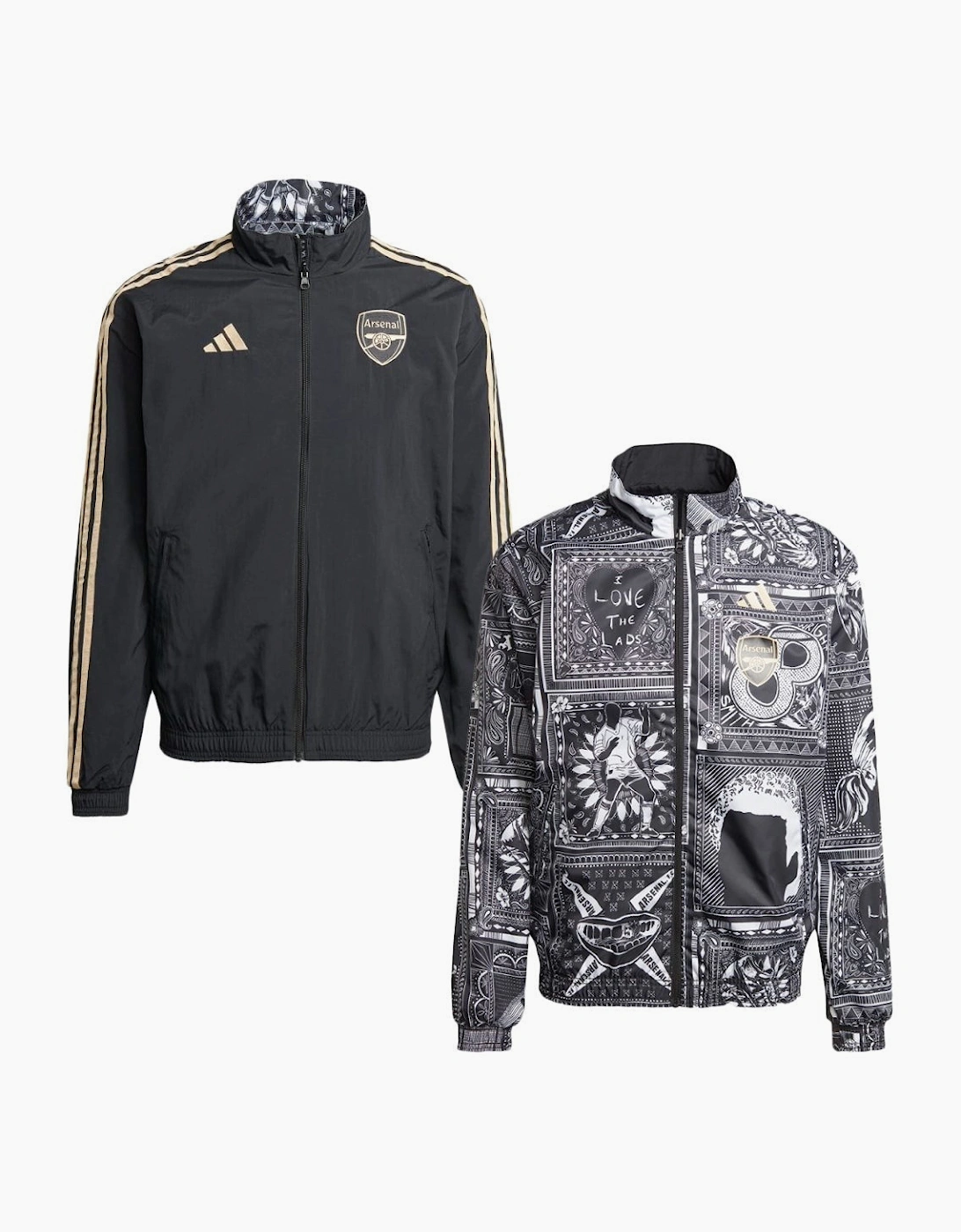 Adidas Arsenal x Ian Wright Mens Reversible Anthem Jacket, 11 of 10
