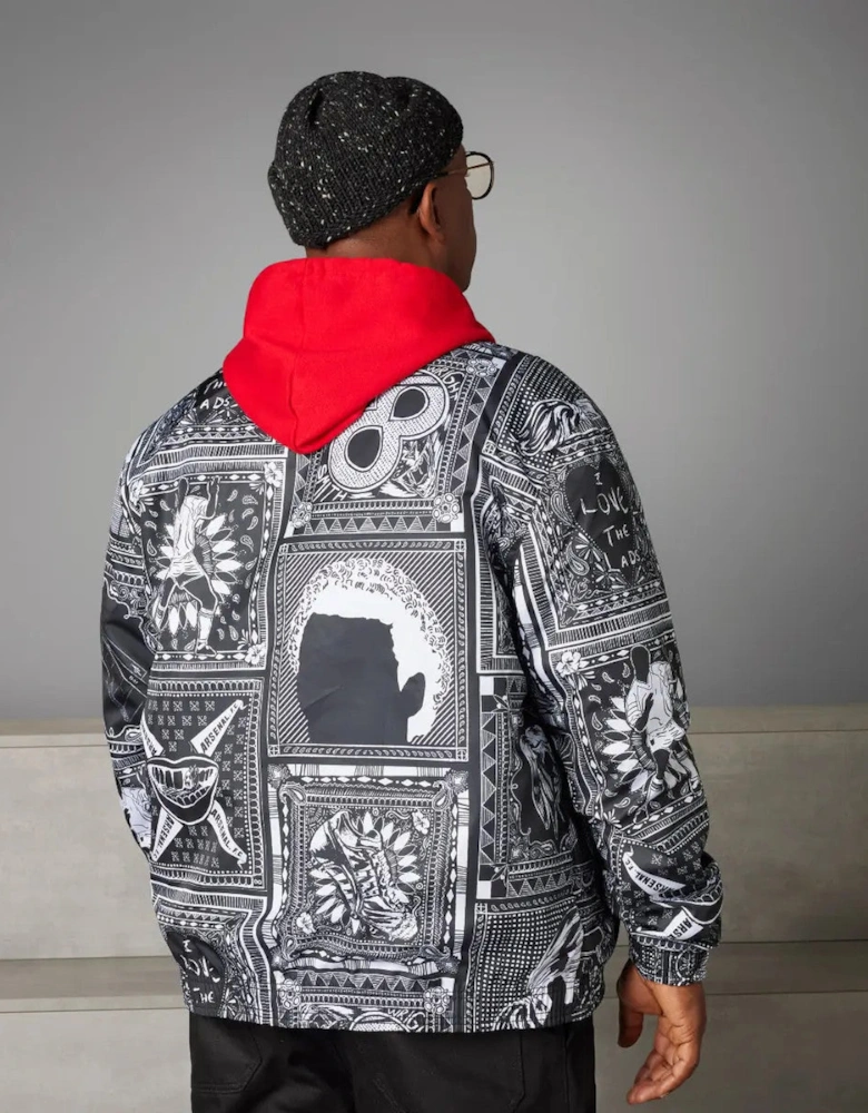 Adidas Arsenal x Ian Wright Mens Reversible Anthem Jacket