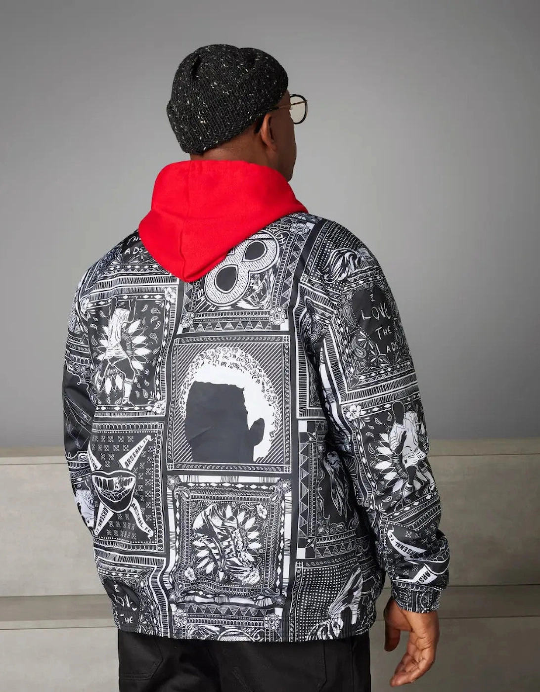 Adidas Arsenal x Ian Wright Mens Reversible Anthem Jacket