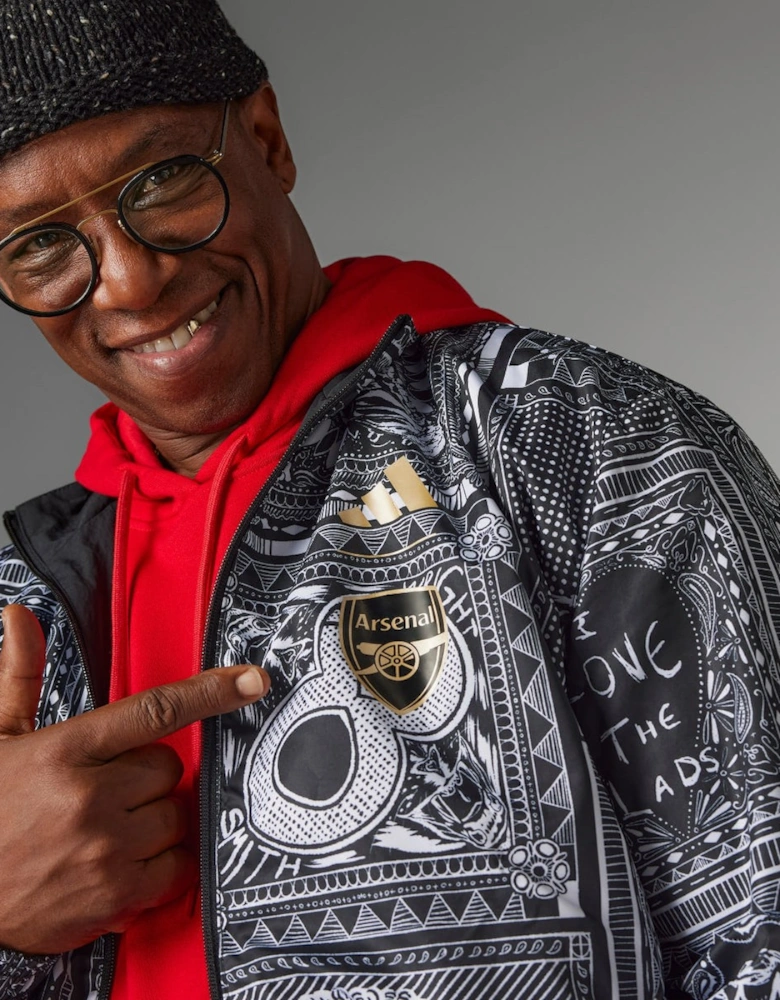 Adidas Arsenal x Ian Wright Mens Reversible Anthem Jacket
