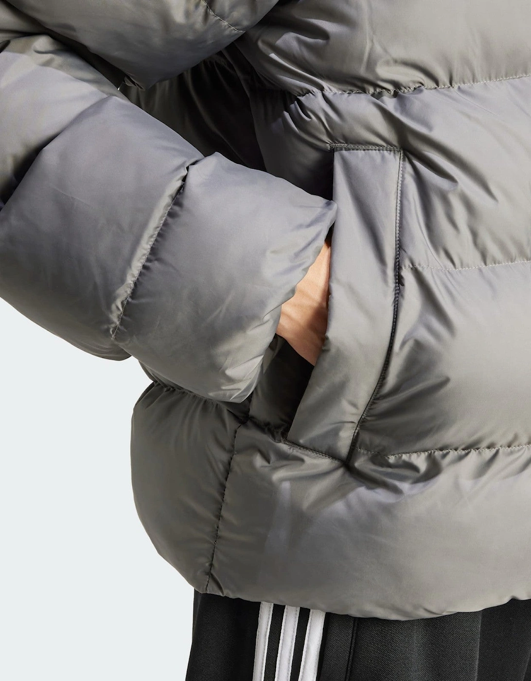 Adidas Originals Mens Tonal Hooded Puffer Jacket