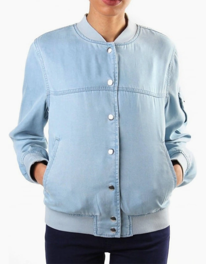 DIESEL Womens Denim Jacket Casual Bomber Jacket