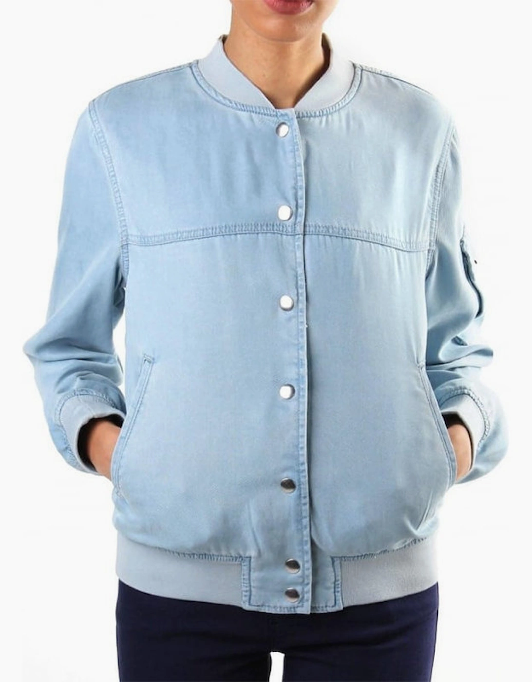 DIESEL Womens Denim Jacket Casual Bomber Jacket, 2 of 1