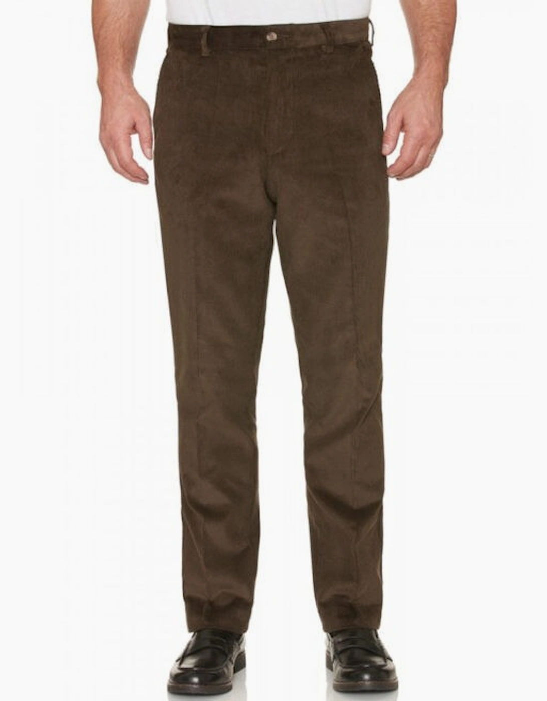 FARAH Mens Trousers Flat Straight Wale Cord Pant