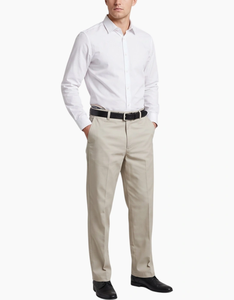 FARAH Mens Trousers Flaxi Waist Flat Straight