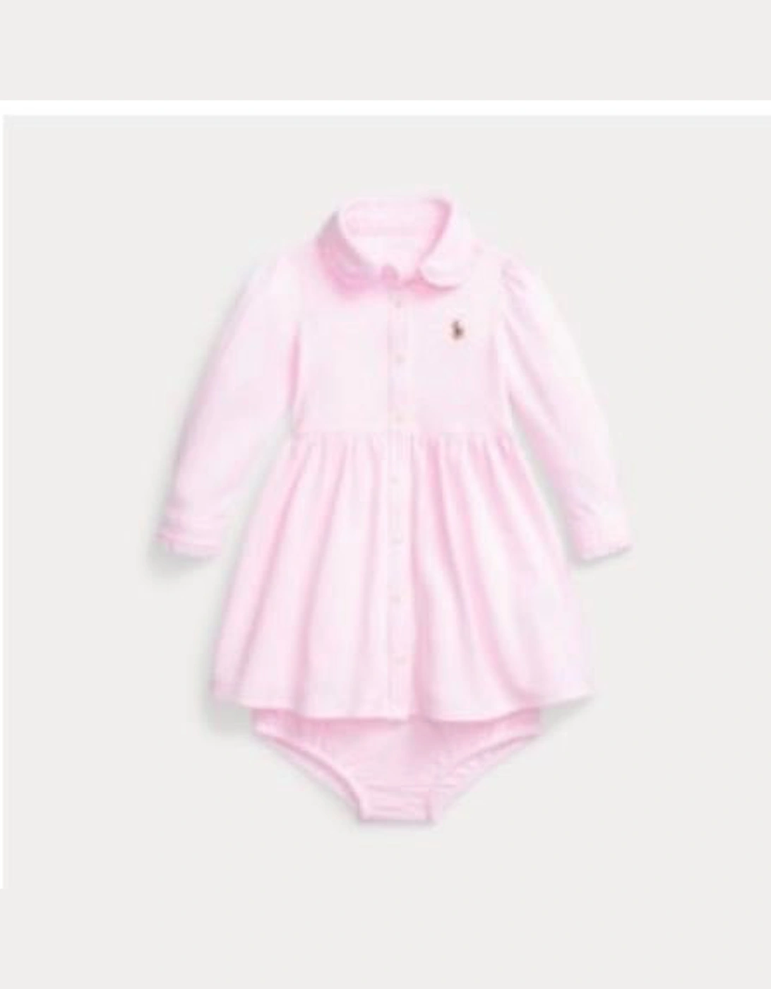RALPH LAUREN BABY PINK DRESS & PANTS SET 77763002