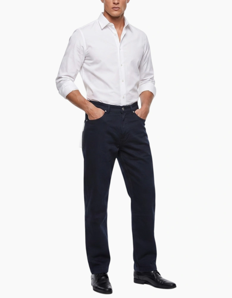 FARAH Mens Trousers Flat Front Straight Cotton