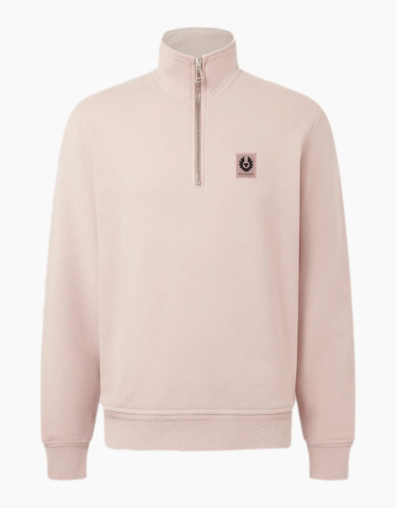 Belstaff Quarter Zip Sweatshirt A1-26 Dusk Pink