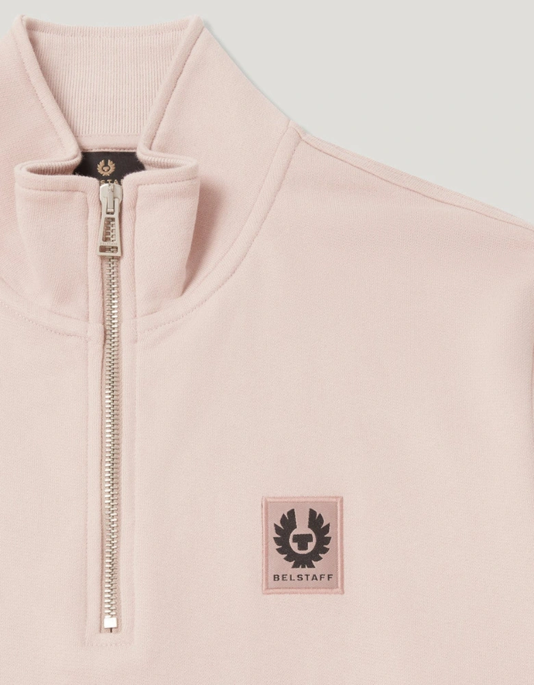 Belstaff Quarter Zip Sweatshirt A1-26 Dusk Pink