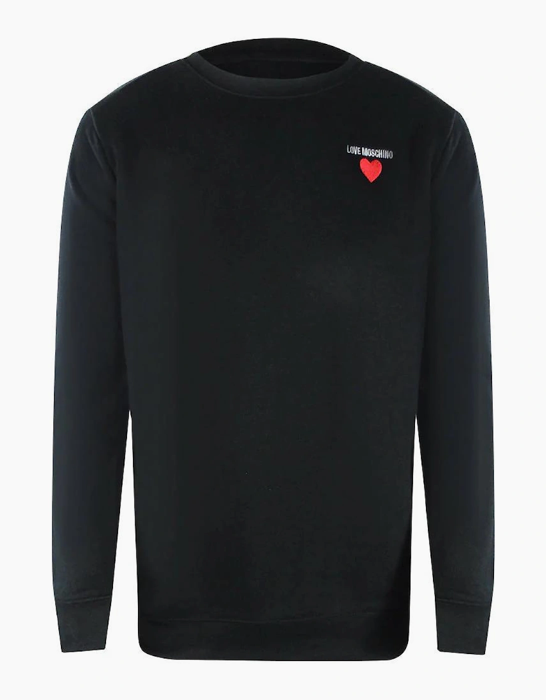 Love Moschino Heart Logo Sweatshirt in Black, 3 of 2