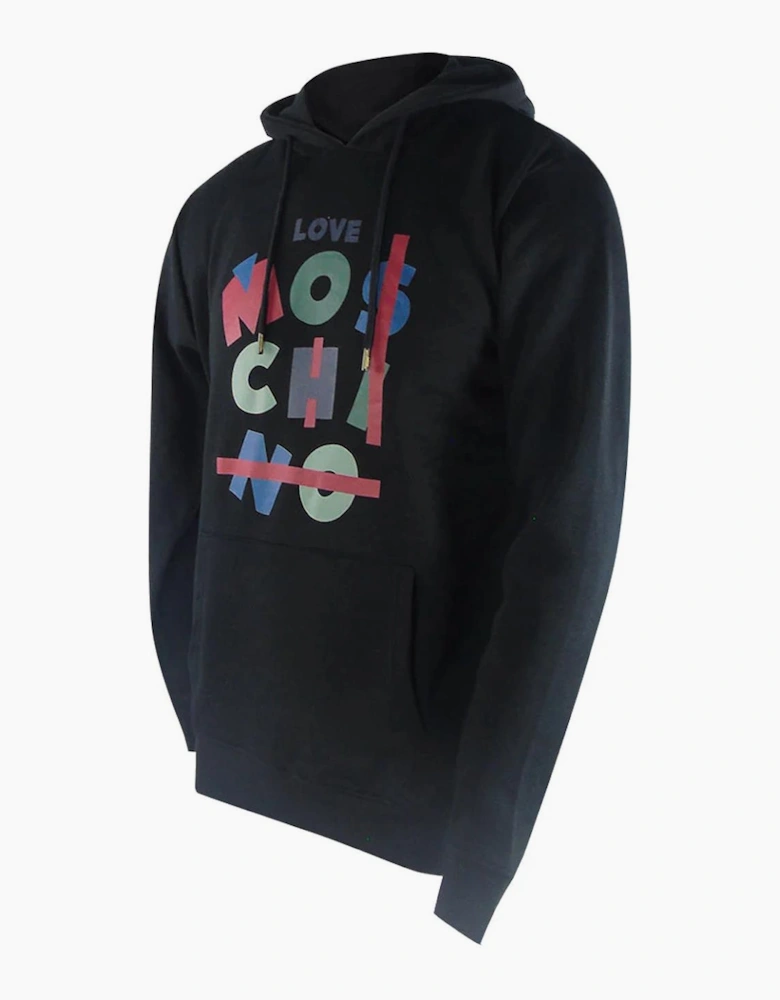 Love Moschino Jumble Logo Hoodie in Black