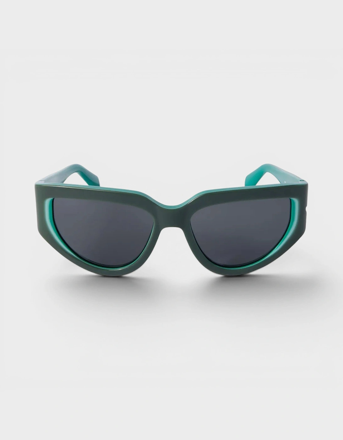 Logo Print Sunglasses Dark Green Black
