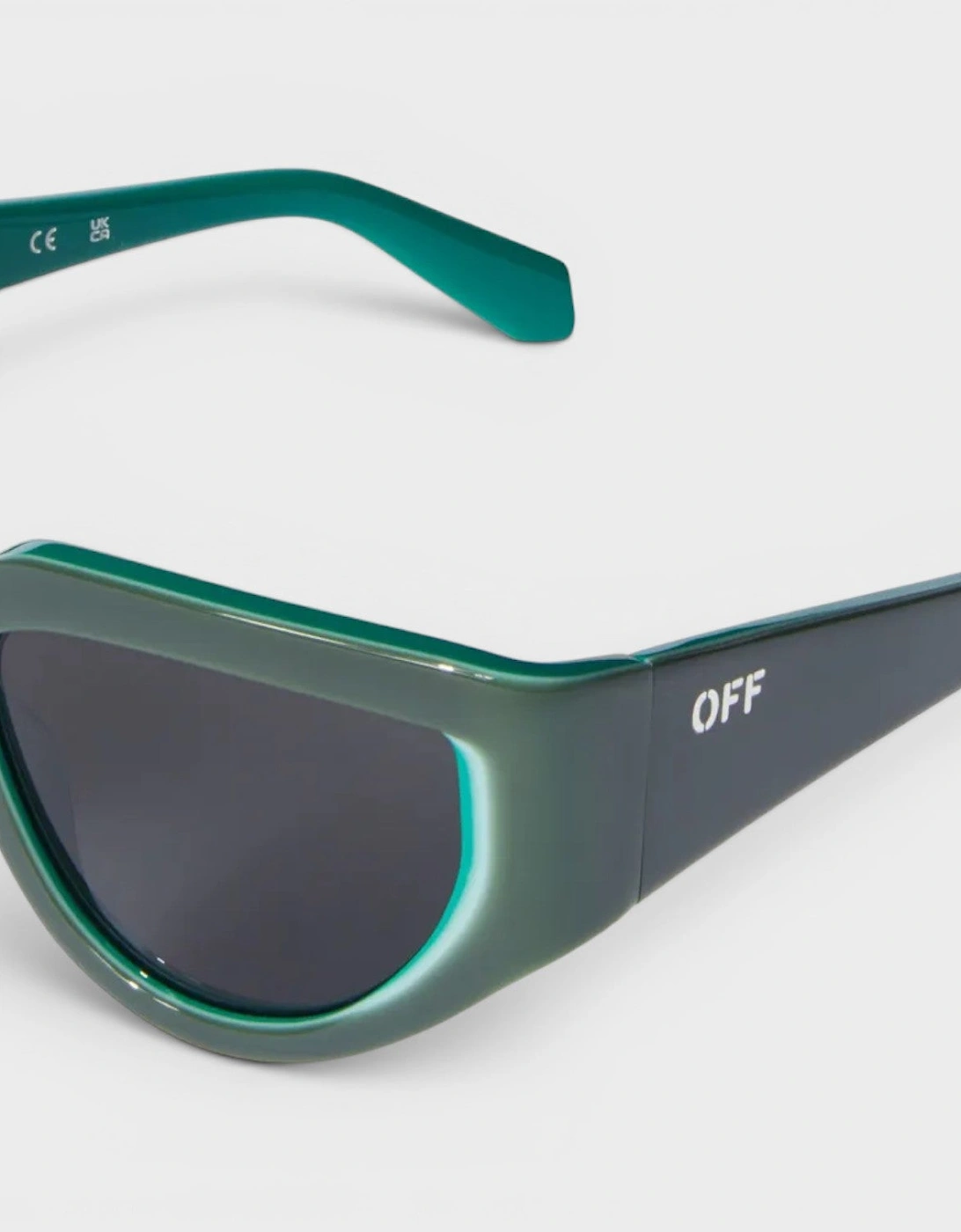 Logo Print Sunglasses Dark Green Black