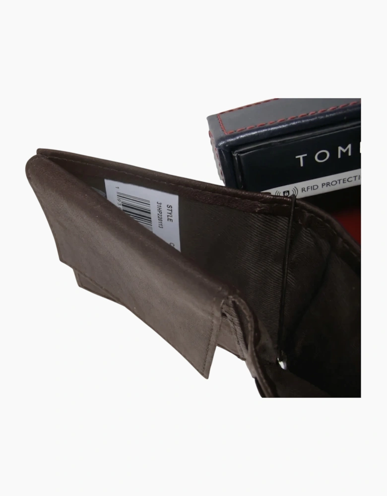 Tommy Hilfiger Mens Wallet Bifold Genuine Leather Gift Box