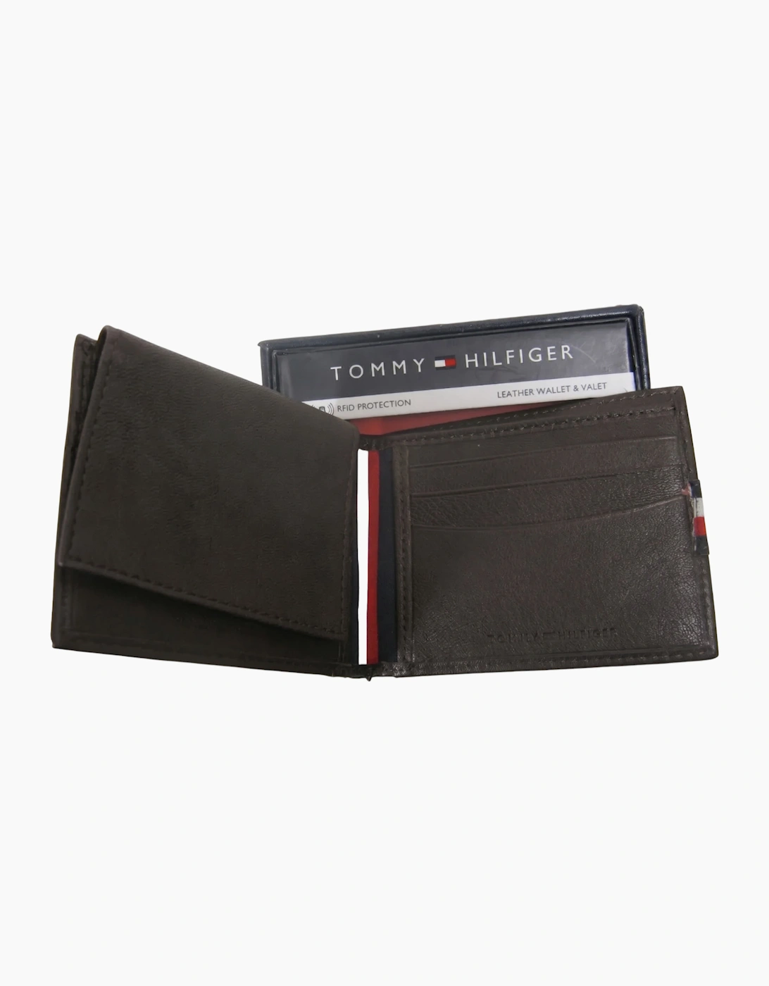 Tommy Hilfiger Mens Wallet Bifold Genuine Leather Gift Box