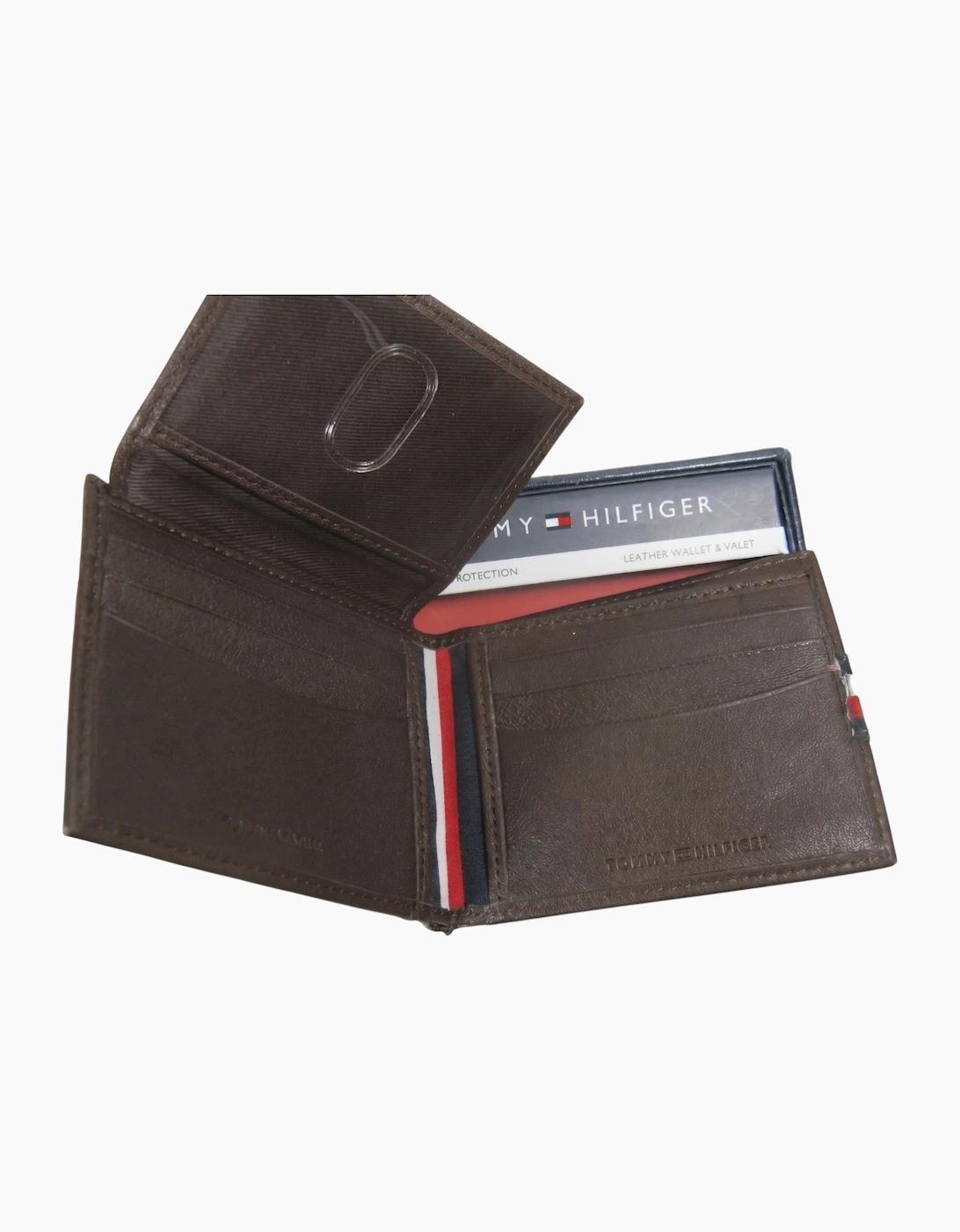 Tommy Hilfiger Mens Wallet Bifold Genuine Leather Gift Box