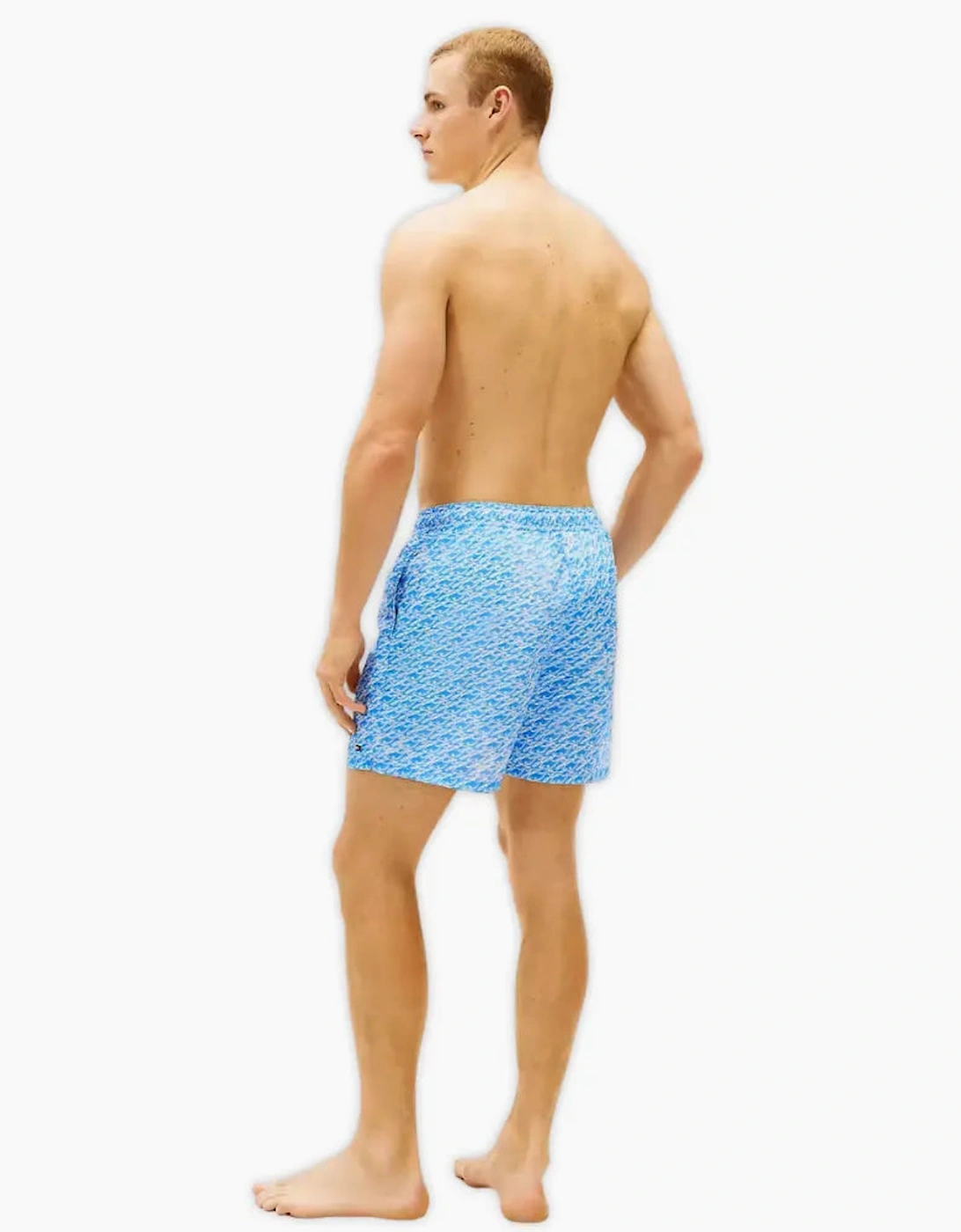 TH Script Print Swim Shorts, Cyanotype Blue Spell