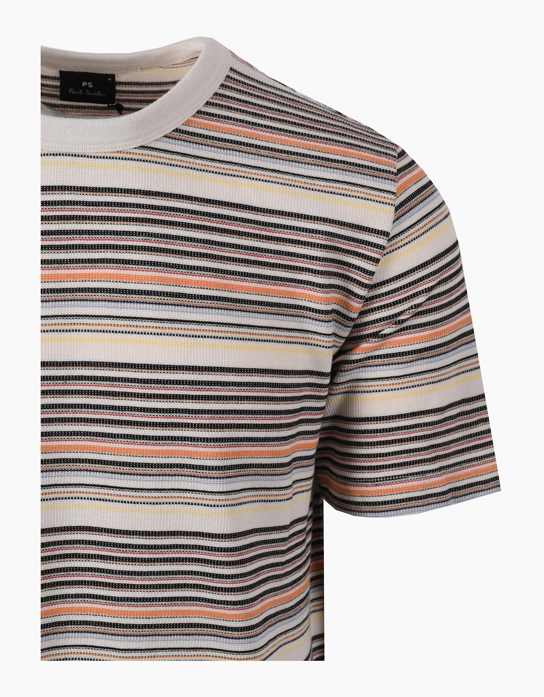 PAUL SMITH REGULAR FIT KNITTED T-SHIRT MULTI STRIPE
