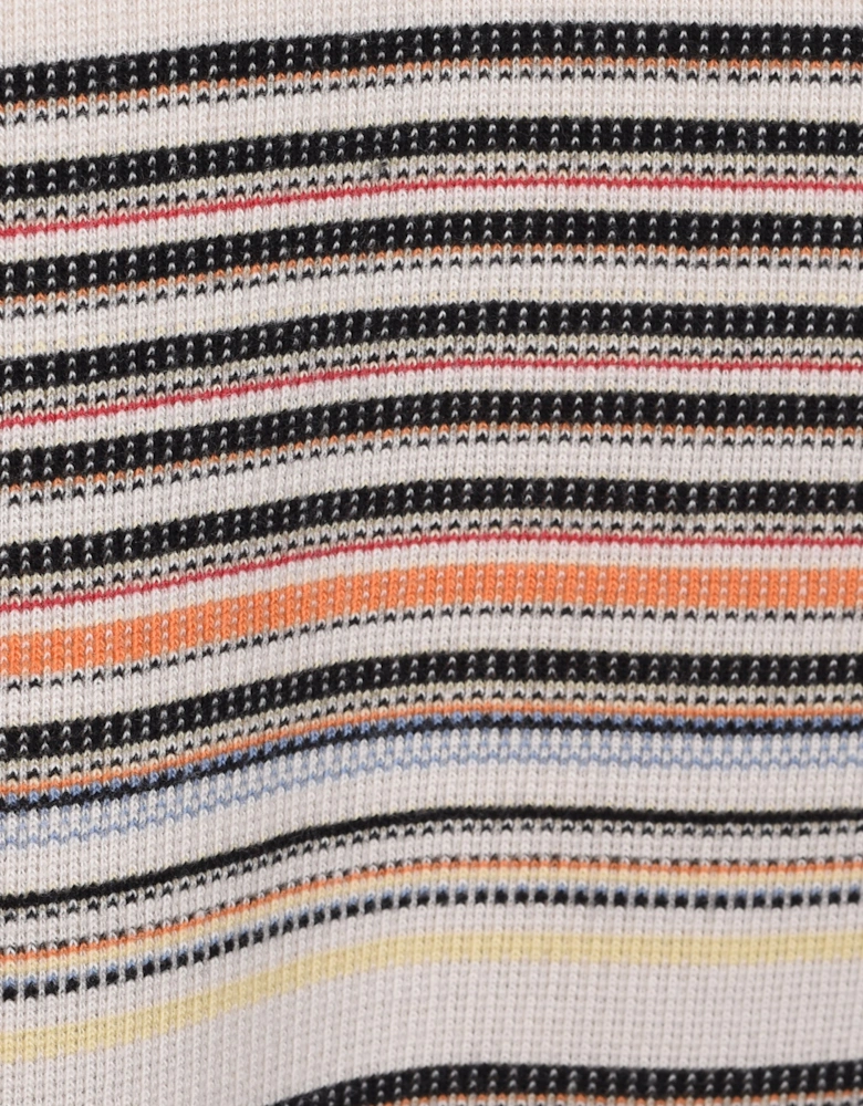 PAUL SMITH REGULAR FIT KNITTED T-SHIRT MULTI STRIPE