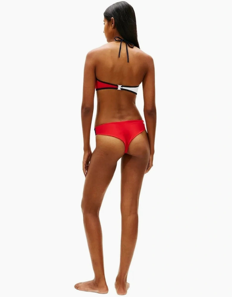 Core Flag Bandeau Bikini Top, Dark Night Navy