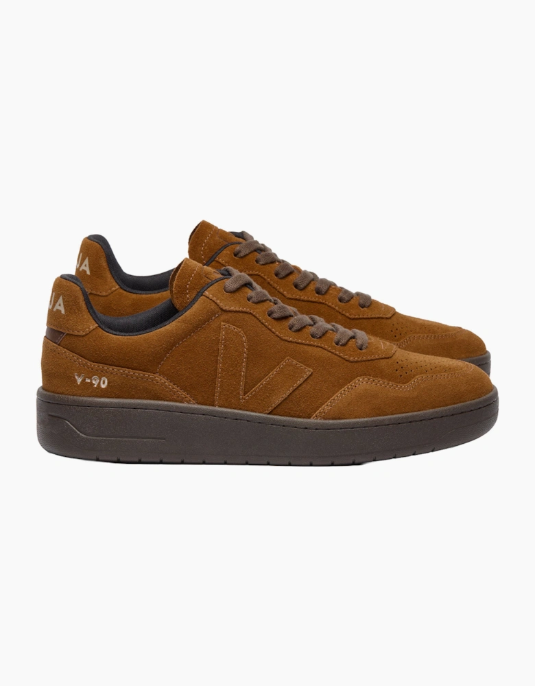 VEJA V-90 SUEDE TRAINER COGNAC/EAGLE