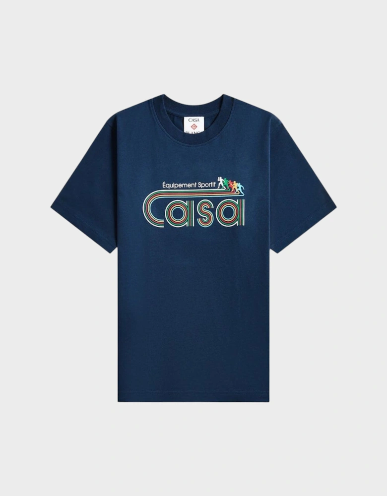 Equipement Sportif Screen Printed T-Shirt Navy