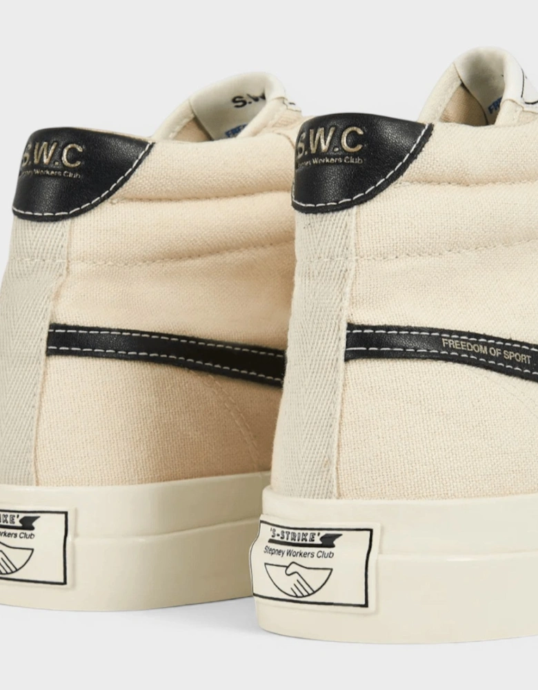 Varden S-Strike Canvas Hi Tops Ecru Black