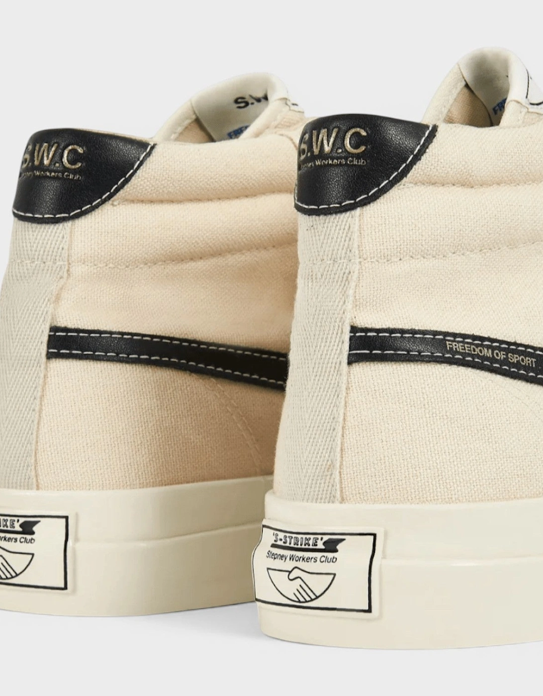 Varden S-Strike Canvas Hi Tops Ecru Black
