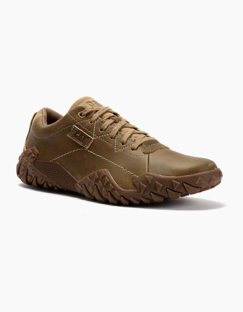 Caterpillar Gridlock Lo Full Grain Leather Men's Beaned Brown Lace-Up Shoes