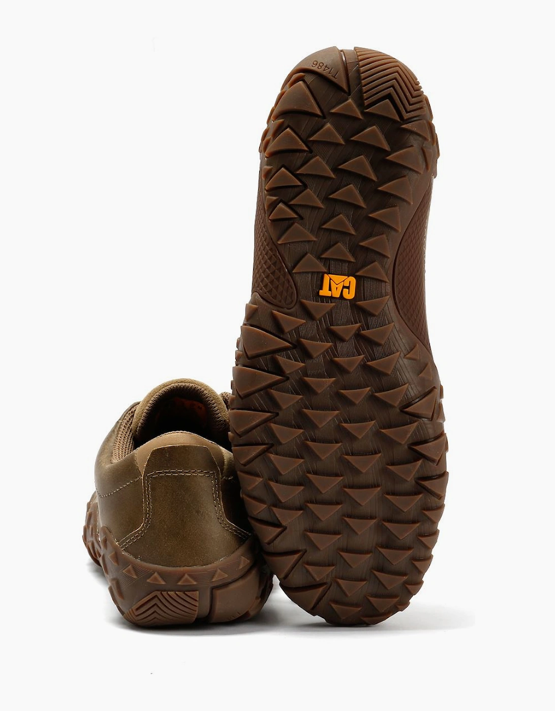 Caterpillar Gridlock Lo Full Grain Leather Men's Beaned Brown Lace-Up Shoes