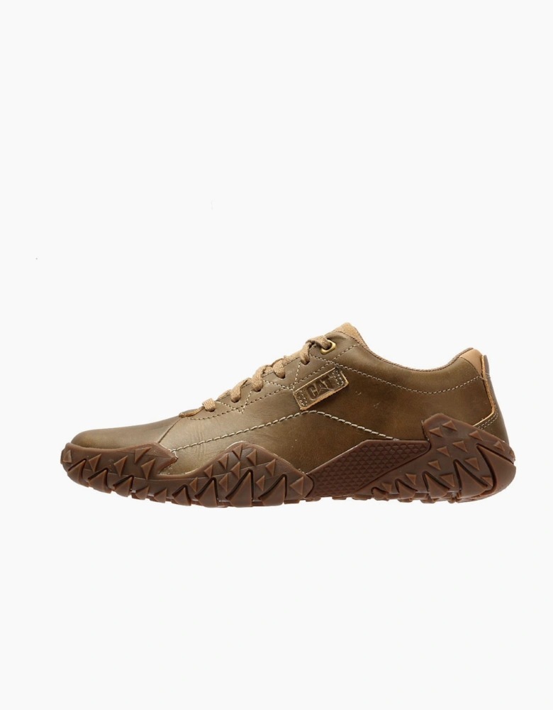 Caterpillar Gridlock Lo Full Grain Leather Men's Beaned Brown Lace-Up Shoes