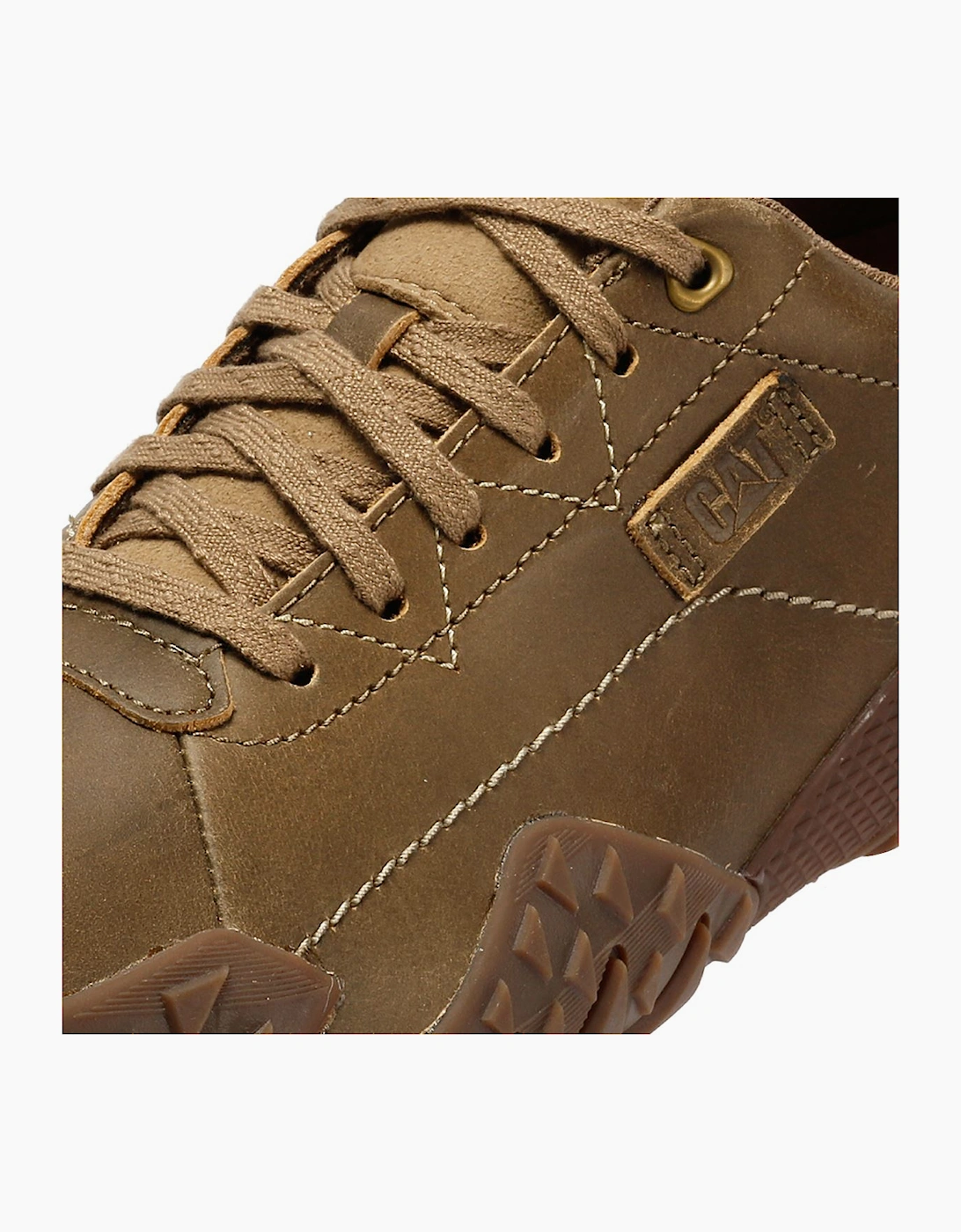 Caterpillar Gridlock Lo Full Grain Leather Men's Beaned Brown Lace-Up Shoes