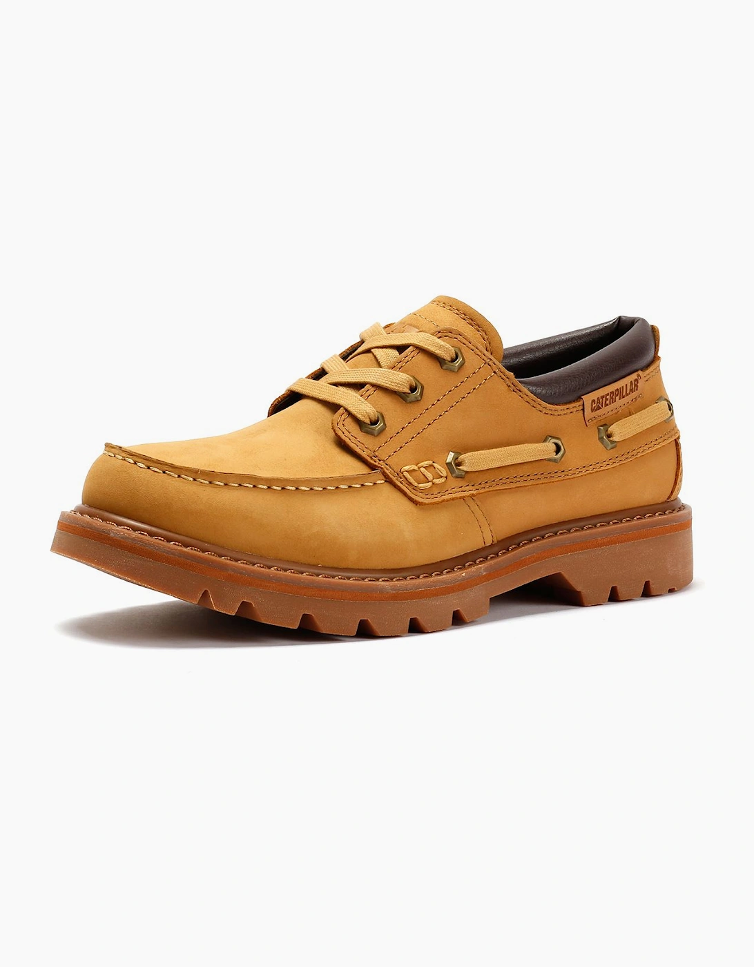 Caterpillar Colorado Boat Lo Leather Men's Honey Buckskin Lace-Up Shoes