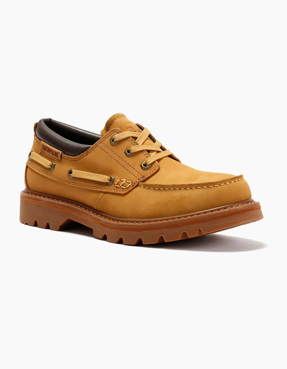 Caterpillar Colorado Boat Lo Leather Men's Honey Buckskin Lace-Up Shoes