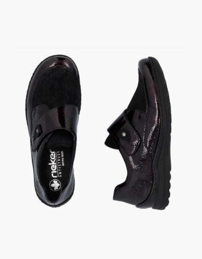 Rieker Ladies Shoes 48951-35 bordeaux extra wide fit