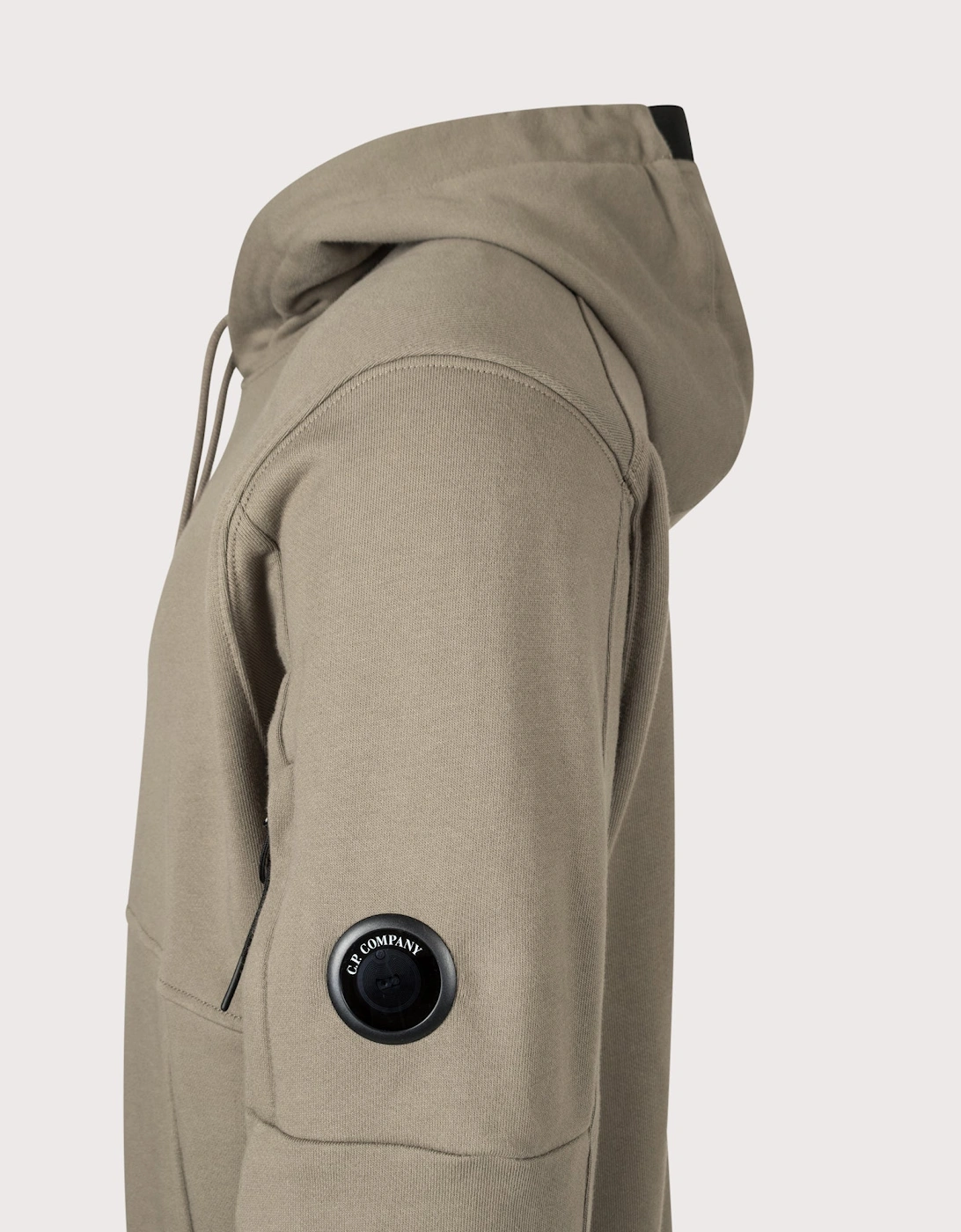 Diagonal Raised Fleece Lens Hoodie