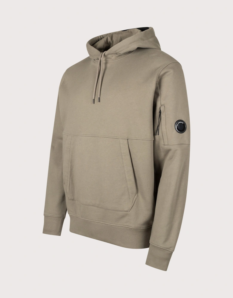 Diagonal Raised Fleece Lens Hoodie