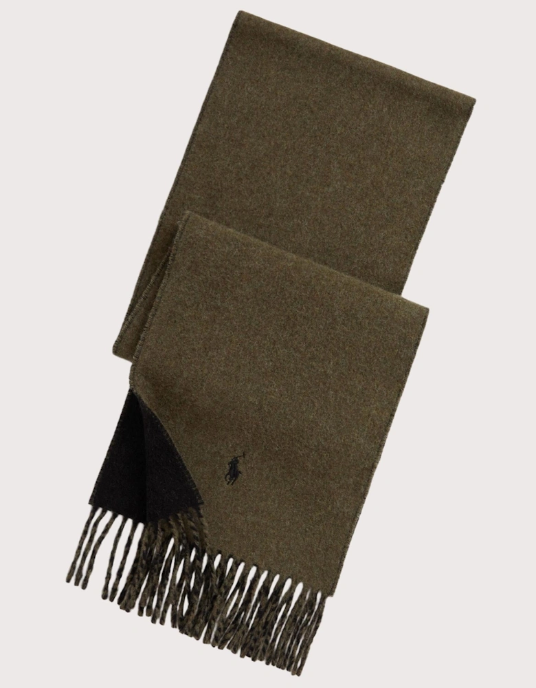 Reversible Wool Blend Scarf