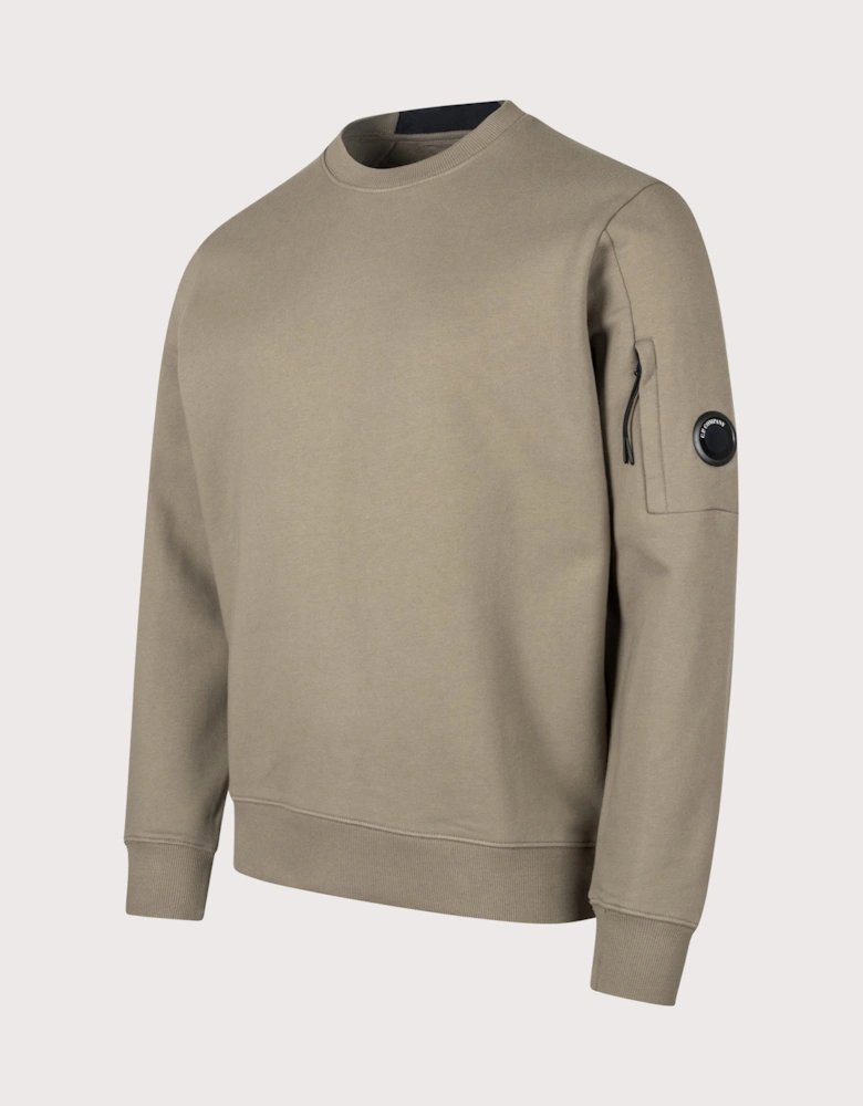 Diagonal Raised Fleece Crewneck Lens Sweatshirt