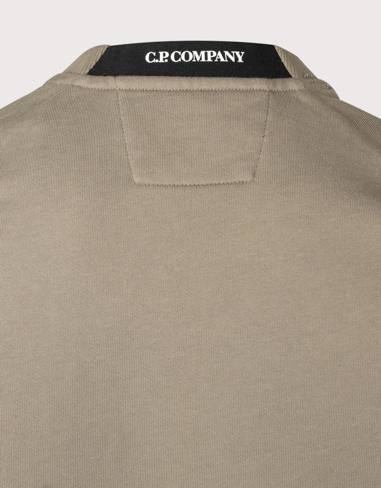Diagonal Raised Fleece Crewneck Lens Sweatshirt