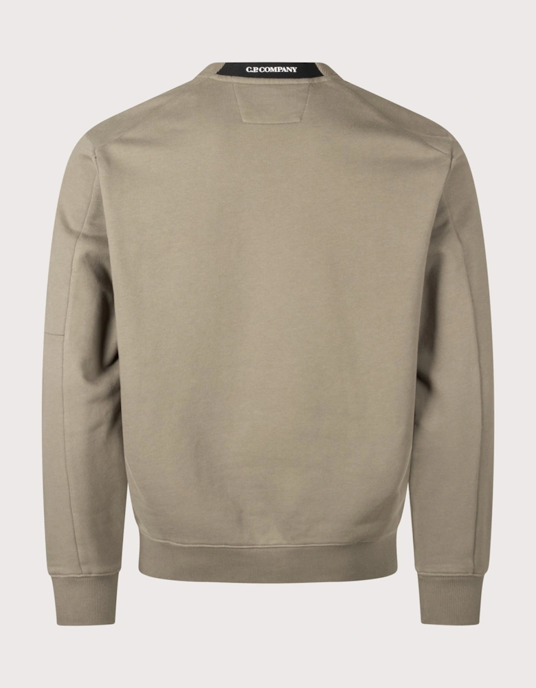 Diagonal Raised Fleece Crewneck Lens Sweatshirt
