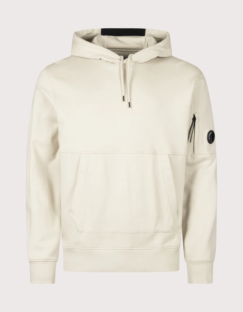Diagonal Raised Fleece Lens Hoodie