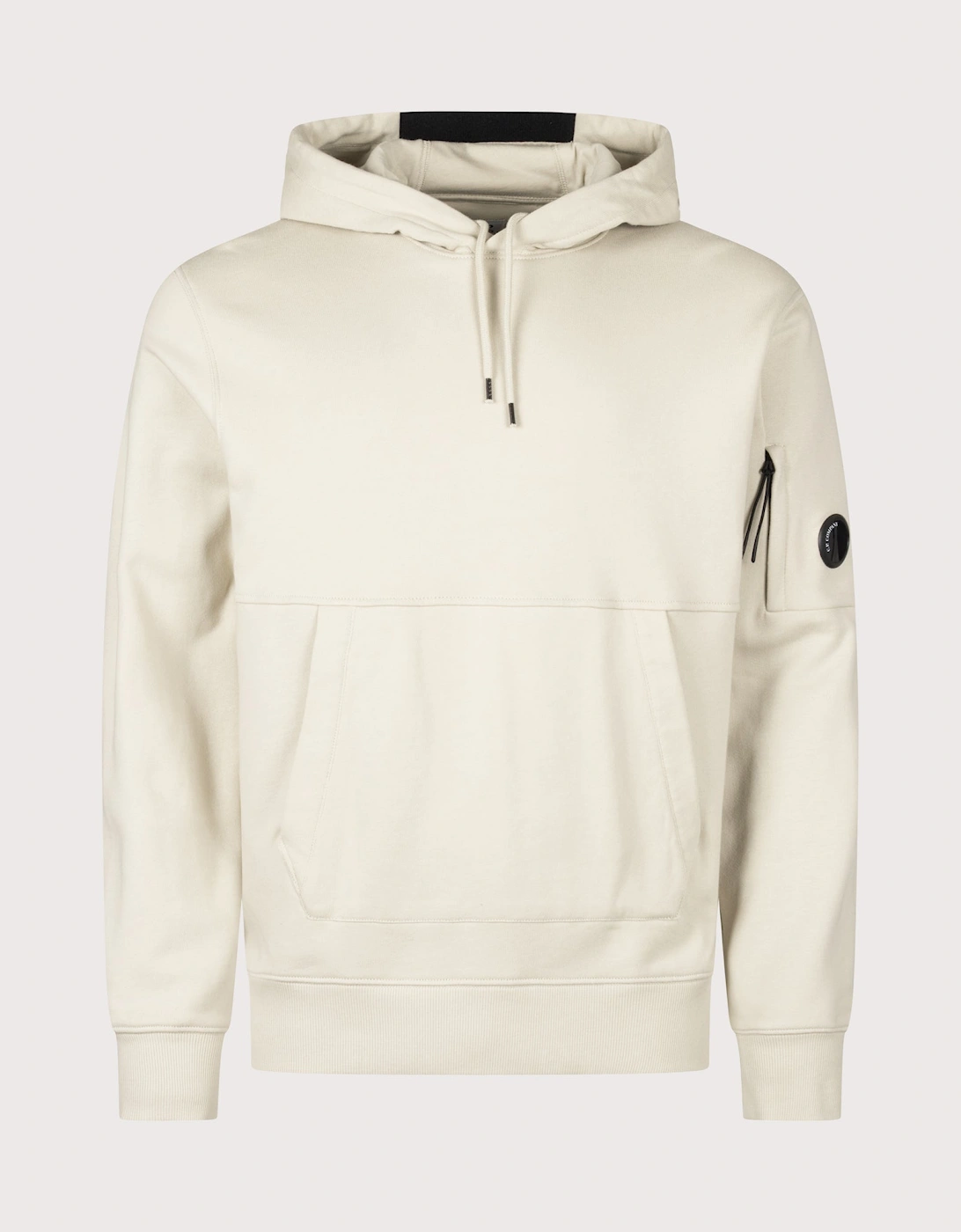 Diagonal Raised Fleece Lens Hoodie