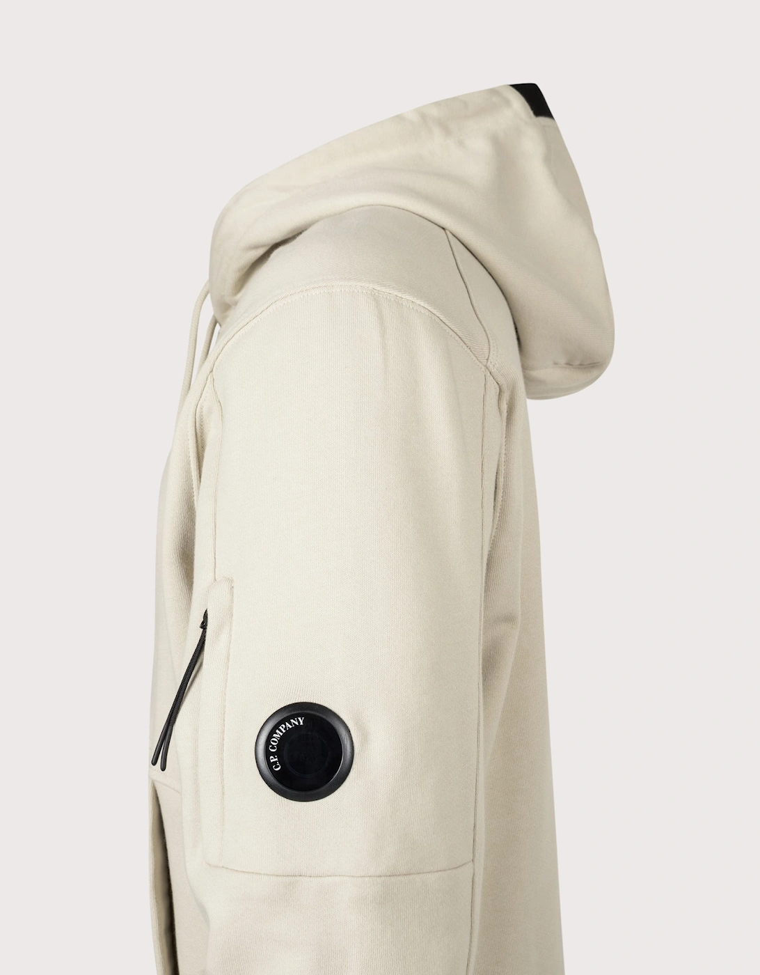 Diagonal Raised Fleece Lens Hoodie