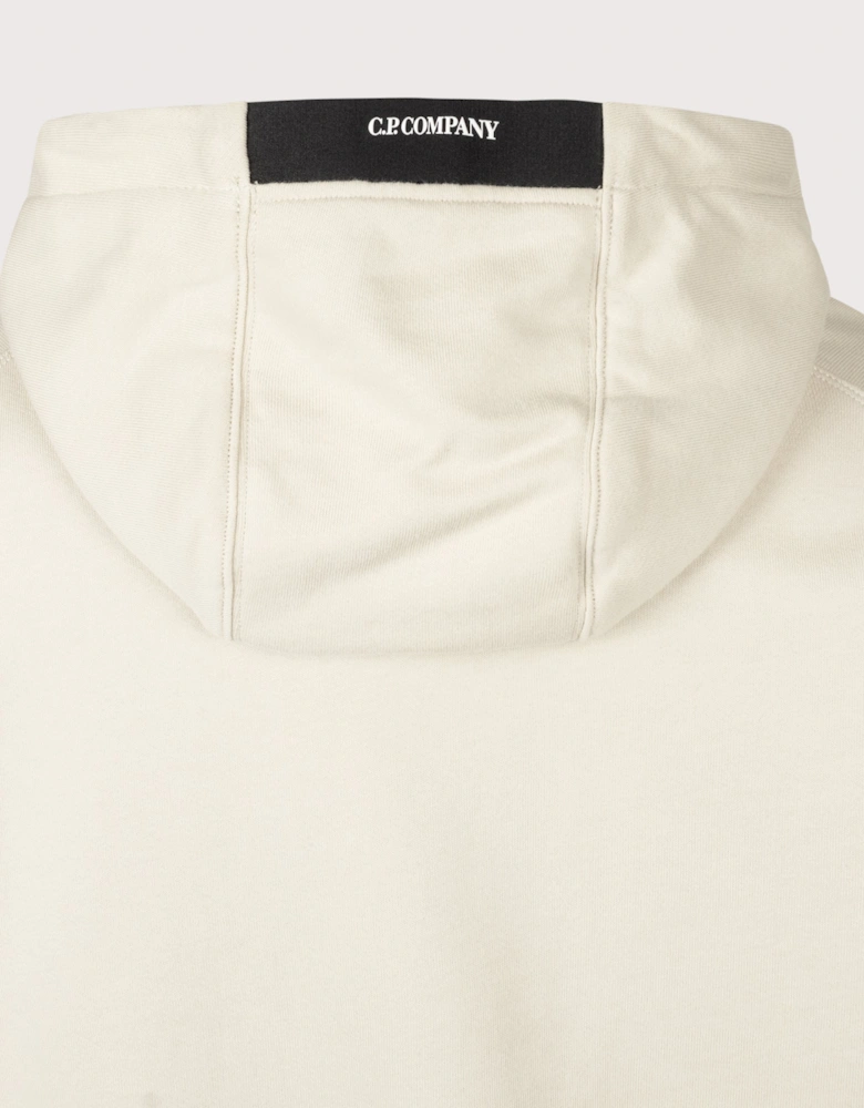 Diagonal Raised Fleece Lens Hoodie