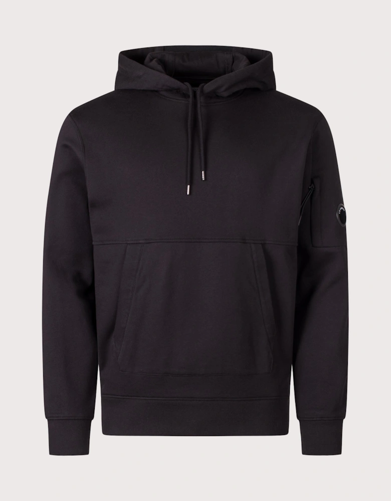 Diagonal Raised Fleece Lens Hoodie