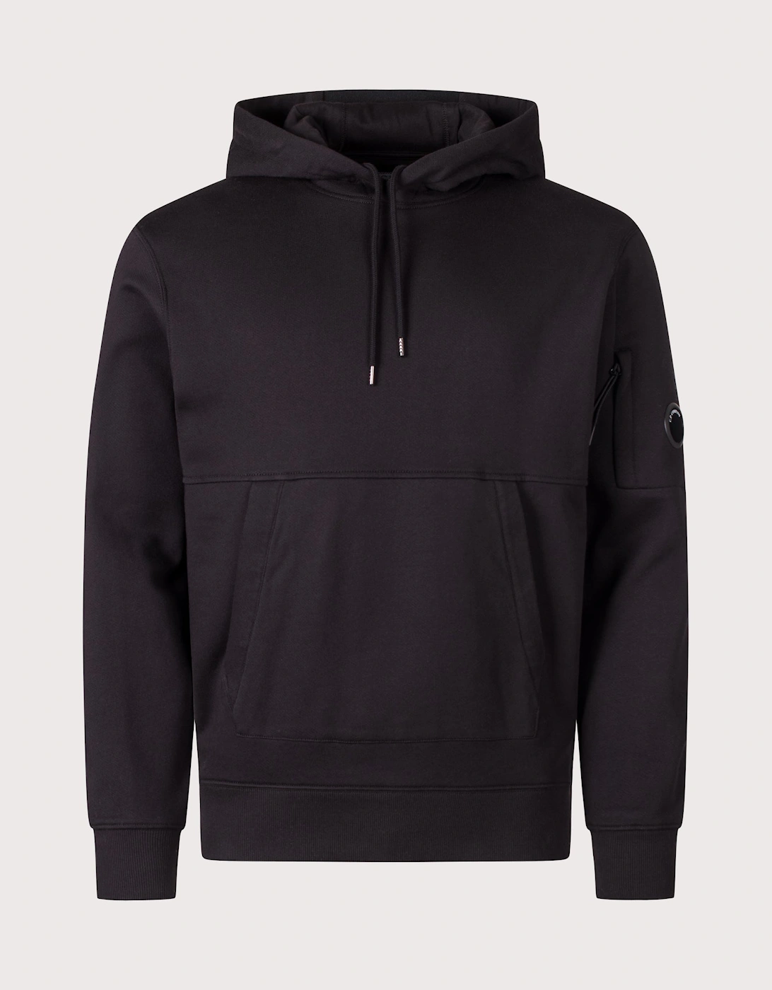 Diagonal Raised Fleece Lens Hoodie